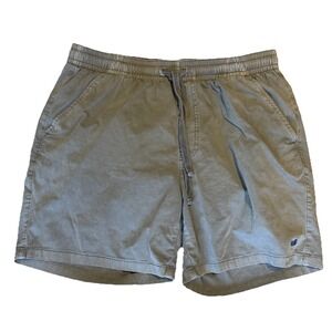 Southern Marsh Mens Gray Cotton Stretch Drawstring Shorts Size Small